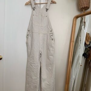 Women's Cream Carpenter Style Overalls
